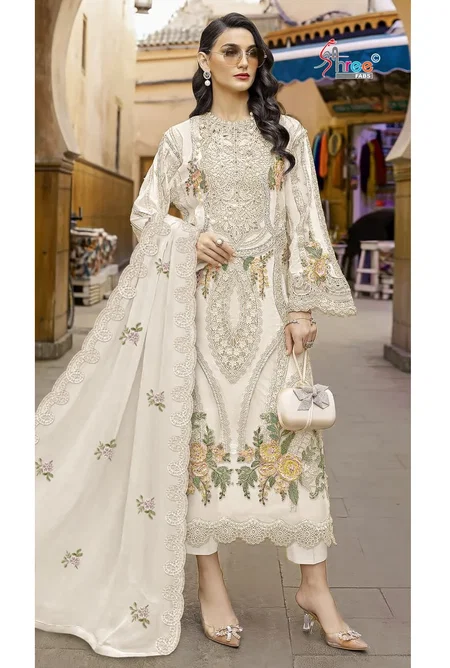 Sf 5552 A To D By Shree Chiffon Pakistani Salwar Suits Wholesalers In Surat
